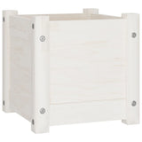 Vidaxl plantenbak 31x31x31 cm massief grenenhout wit