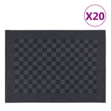 VidaXL Keukendoeken 20 st 50x70 cm katoen zwart en grijs