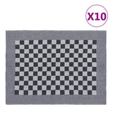 Vidaxl keukendoeken 10 st 50x70 cm katoen blauw en wit