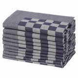 Vidaxl keukendoeken 10 st 50x70 cm katoen blauw en wit