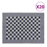 Vidaxl keukendoeken 20 st 50x70 cm katoen blauw en wit