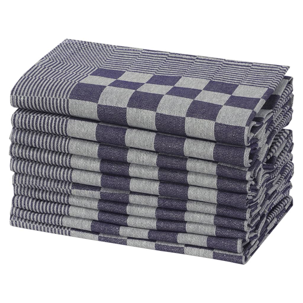 Vidaxl keukendoeken 20 st 50x70 cm katoen blauw en wit