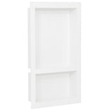 Vidaxl douchenis met 2 vakken 41x69x9 cm hoogglans wit