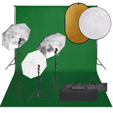 VidaXL Fotostudioset met verlichtingsset, achtergrond en reflector