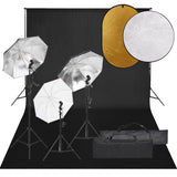 VidaXL Fotostudioset met verlichtingsset, achtergrond en reflector