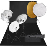 VidaXL Fotostudioset met verlichtingsset, achtergrond en reflector
