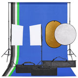 VidaXL Fotostudioset met verlichtingsset, achtergrond en reflector