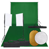 VidaXL Fotostudioset met verlichtingsset, achtergrond en reflector