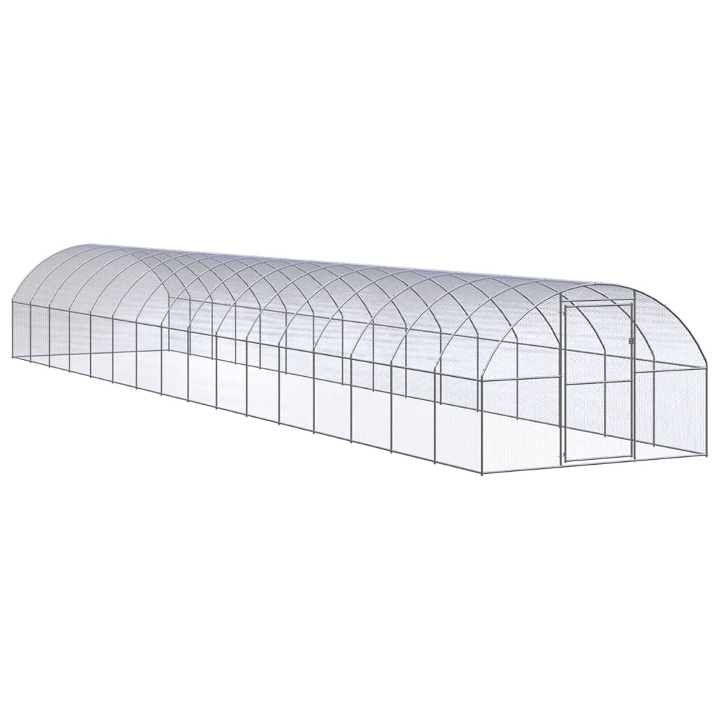VidaXL Kippenren 3x16x2 m gegalvaniseerd staal