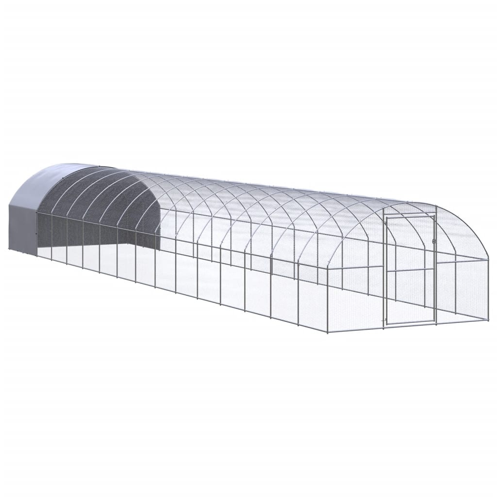 VidaXL Kippenren 3x16x2 m gegalvaniseerd staal