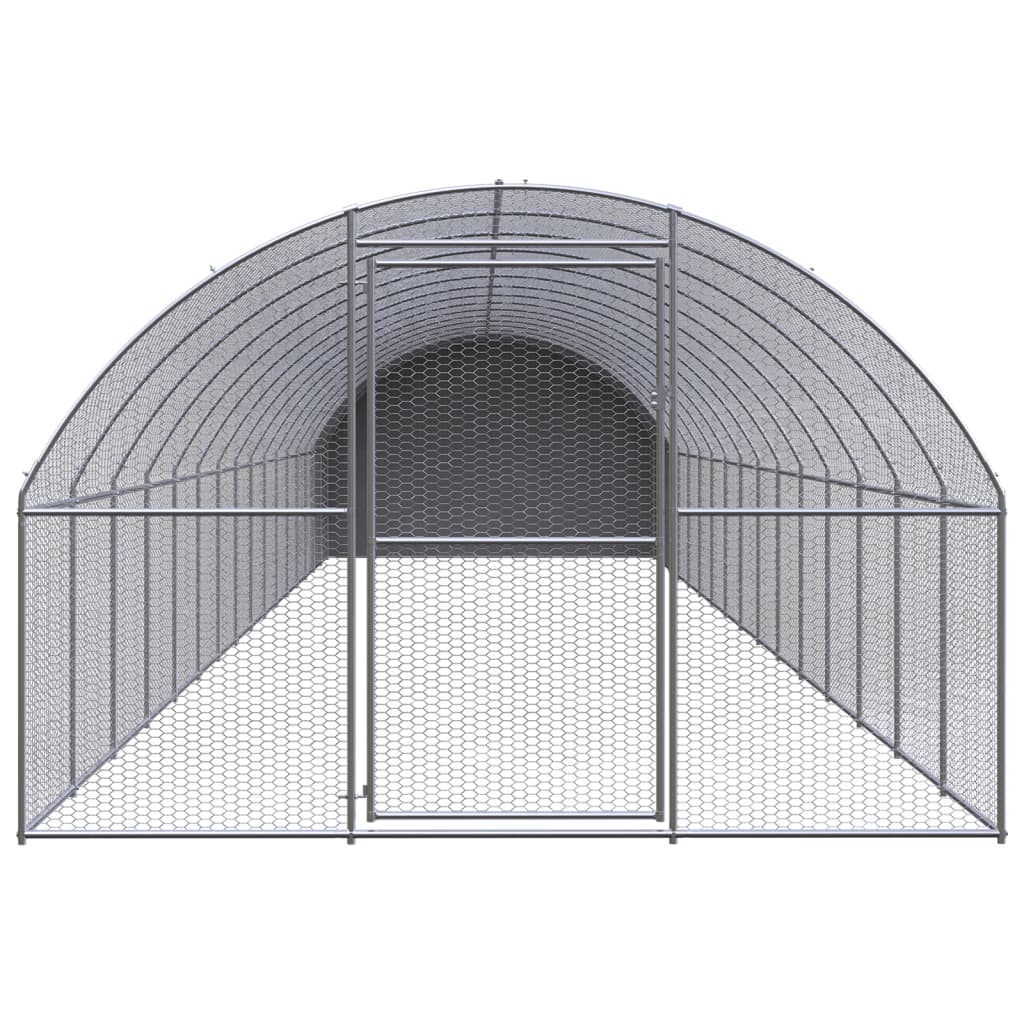 VidaXL Kippenren 3x16x2 m gegalvaniseerd staal