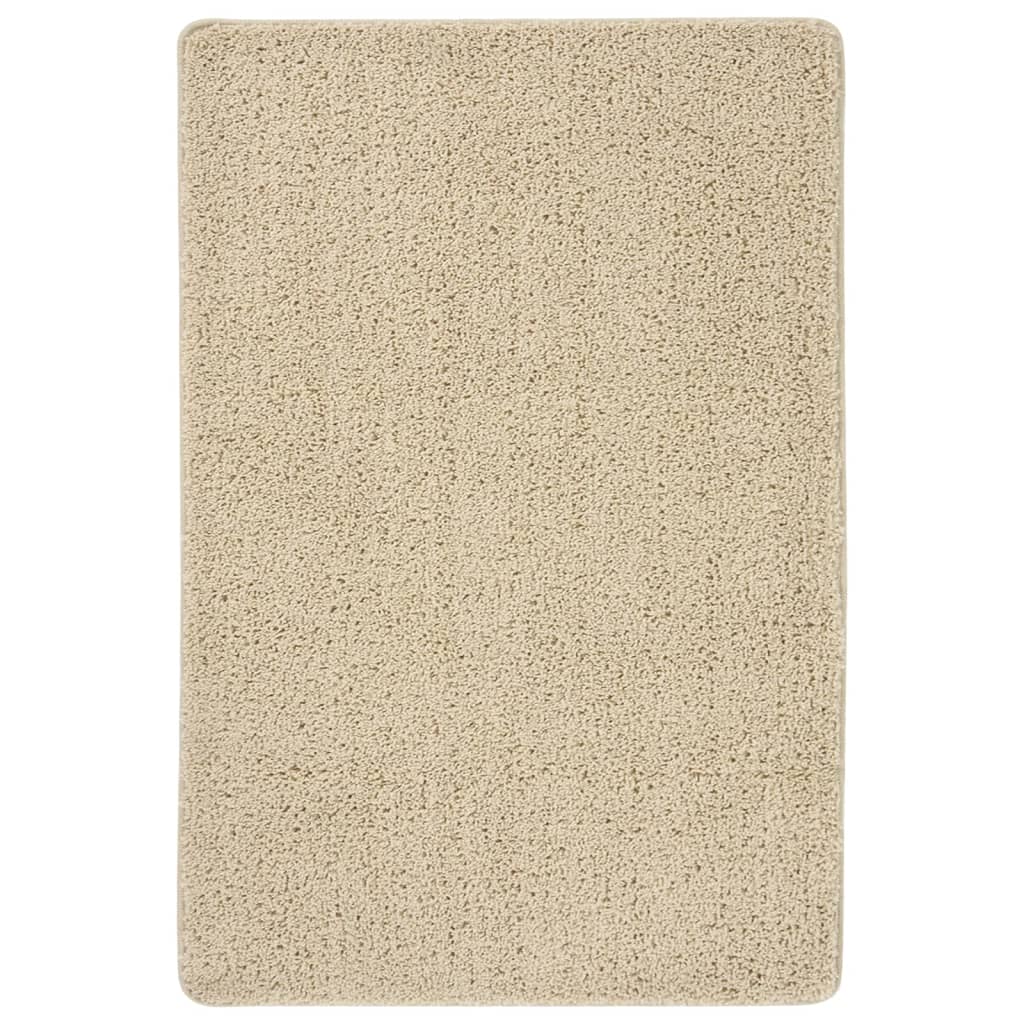 Vidaxl vloerkleed shaggy antislip 140x200 cm crèmekleurig