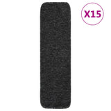 Vidaxl trapmatten 15 st anti-slip rechthoekig 75x20 cm antracietkleur