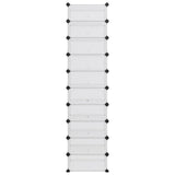 Vidaxl schoenenrek 44x32x174 cm polypropeen transparant