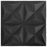 Vidaxl 24 st wandpanelen 3d origami 6 m² 50x50 cm zwart