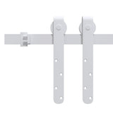 Vidaxl ophangset voor minischuifdeur 183 cm koolstofstaal wit