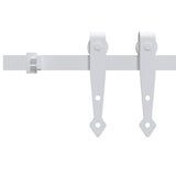 Vidaxl ophangset voor minischuifdeur 152 cm koolstofstaal wit