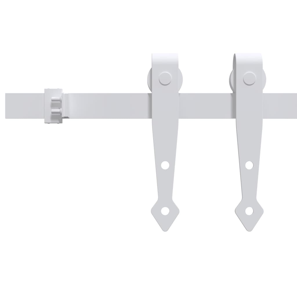 Vidaxl ophangset voor minischuifdeur 122 cm koolstofstaal wit