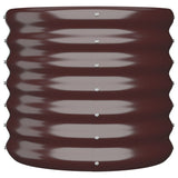 Vidaxl plantenbak 40x40x36 cm gegalvaniseerd staal bruin