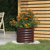Vidaxl plantenbak 40x40x36 cm gegalvaniseerd staal bruin