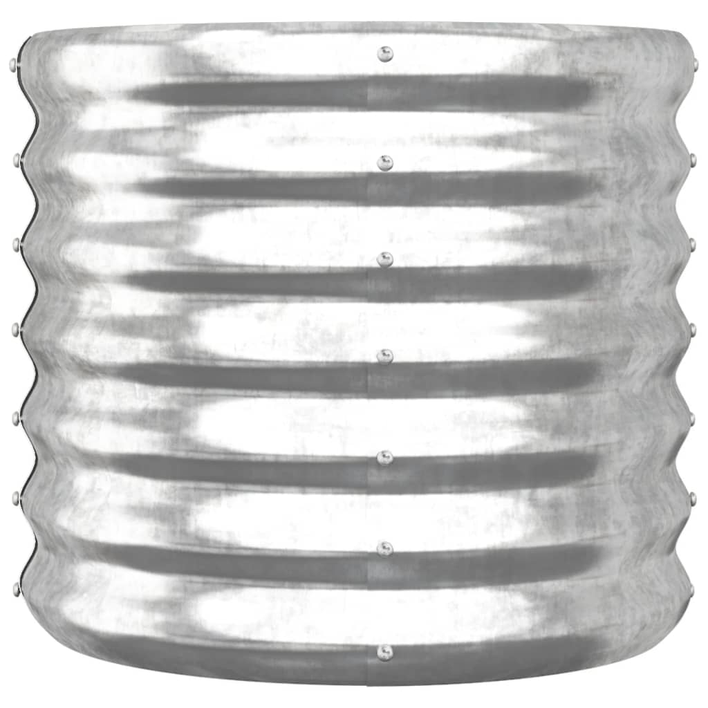 Vidaxl plantenbak 40x40x36 cm gegalvaniseerd staal zilverkleurig