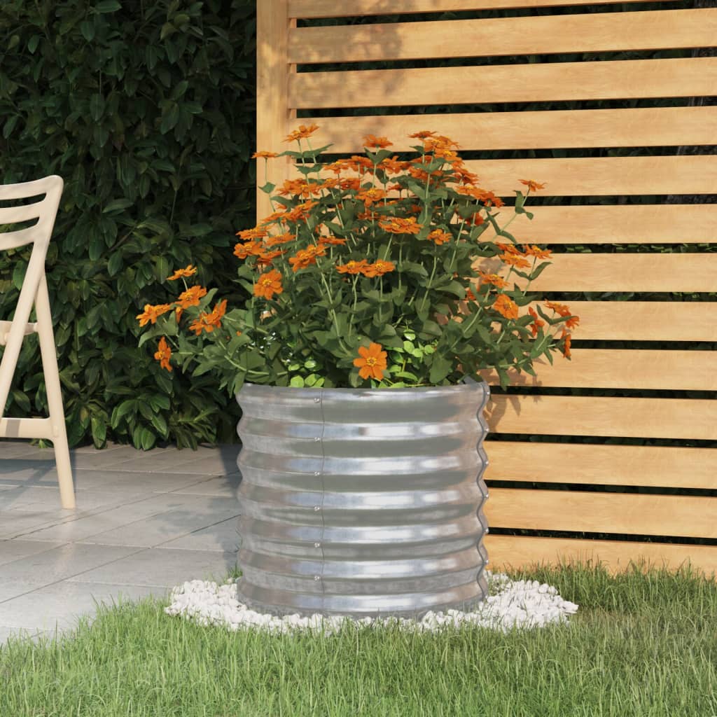 Vidaxl plantenbak 40x40x36 cm gegalvaniseerd staal zilverkleurig
