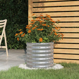 Vidaxl plantenbak 40x40x36 cm gegalvaniseerd staal zilverkleurig