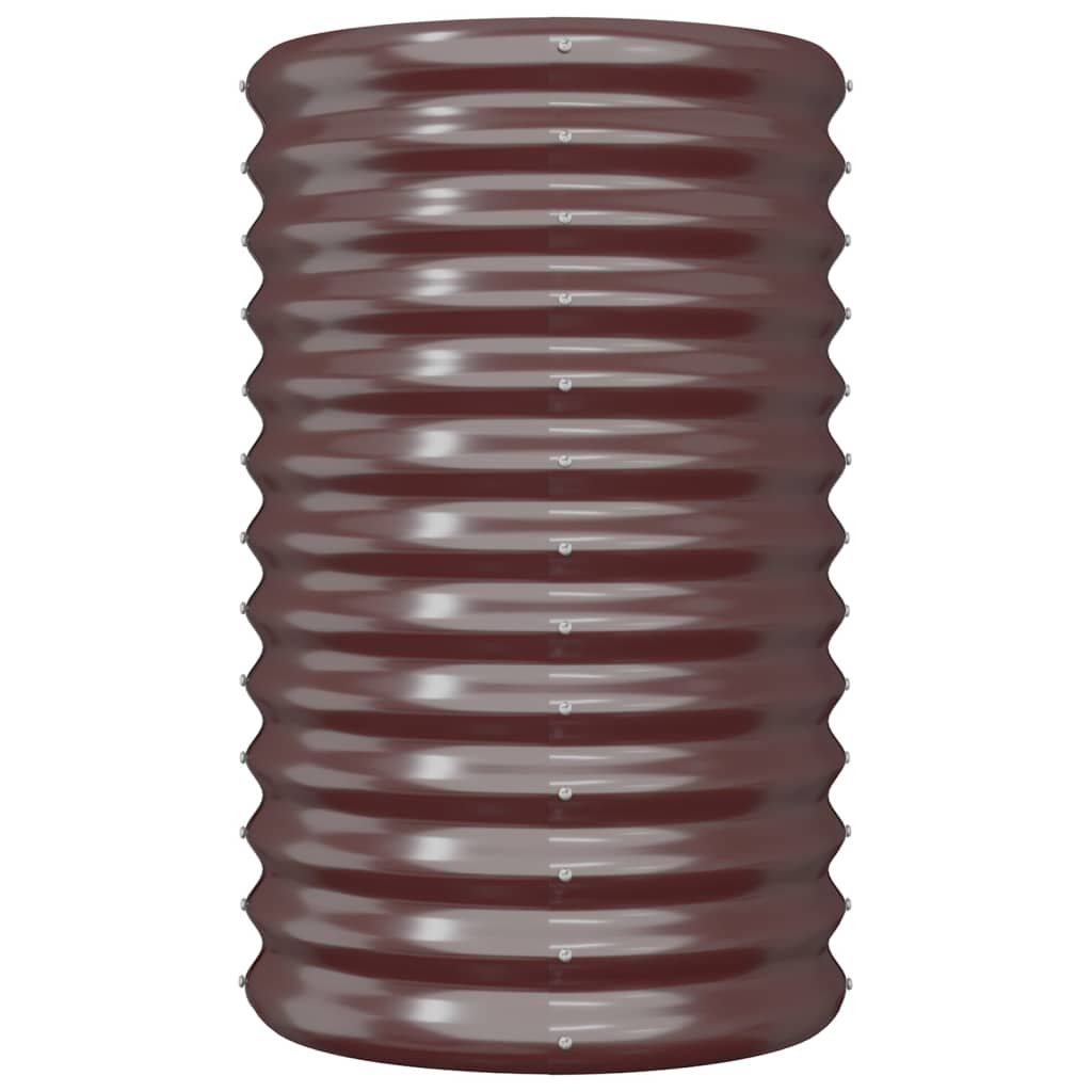 Vidaxl plantenbak 40x40x68 cm gegalvaniseerd staal bruin