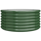 Vidaxl plantenbak 80x80x36 cm gegalvaniseerd staal groen