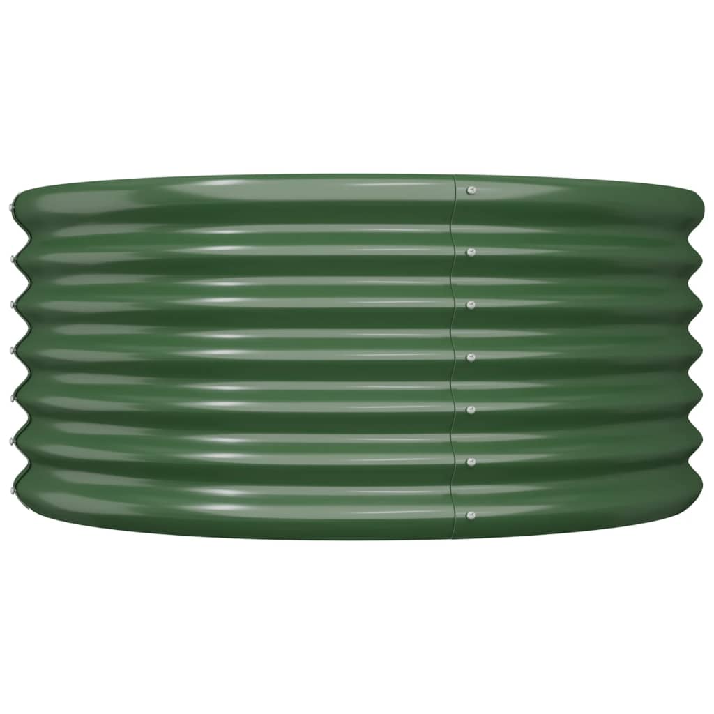 Vidaxl plantenbak 80x80x36 cm gegalvaniseerd staal groen