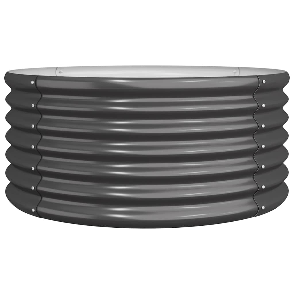 Vidaxl plantenbak 80x80x36 cm gegalvaniseerd staal antracietkleurig