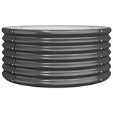 Vidaxl plantenbak 80x80x36 cm gegalvaniseerd staal antracietkleurig