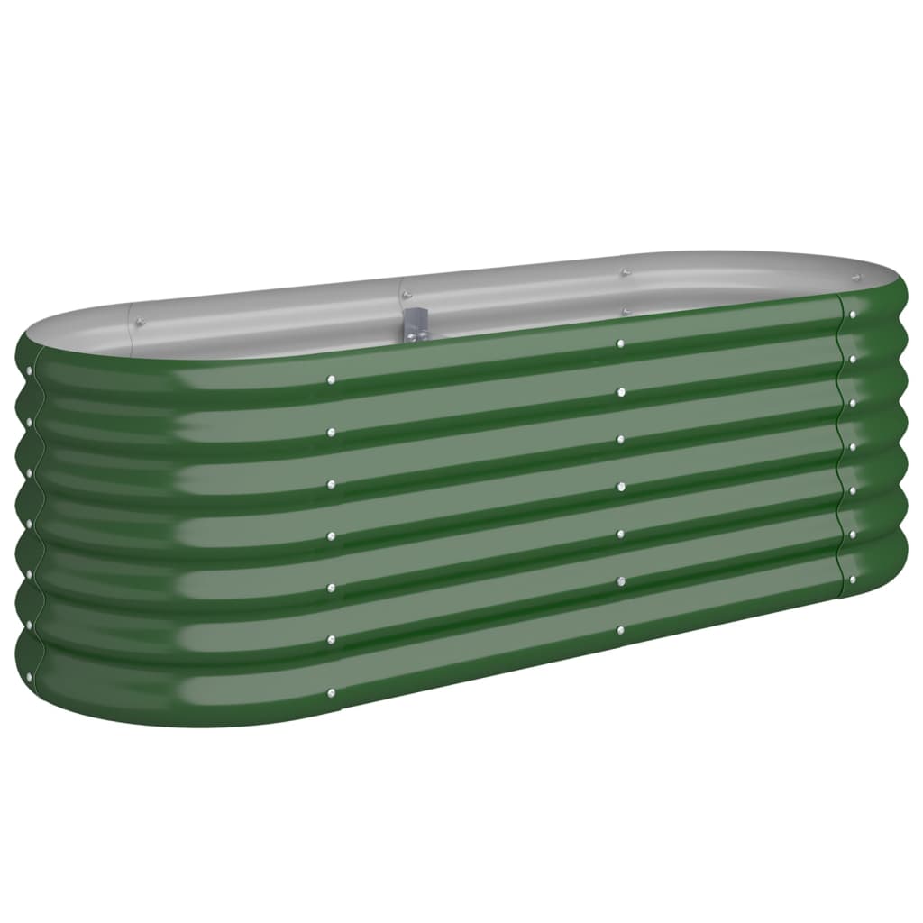 Vidaxl plantenbak 114x40x36 cm gegalvaniseerd staal groen