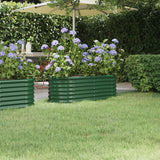 Vidaxl plantenbak 114x40x36 cm gegalvaniseerd staal groen