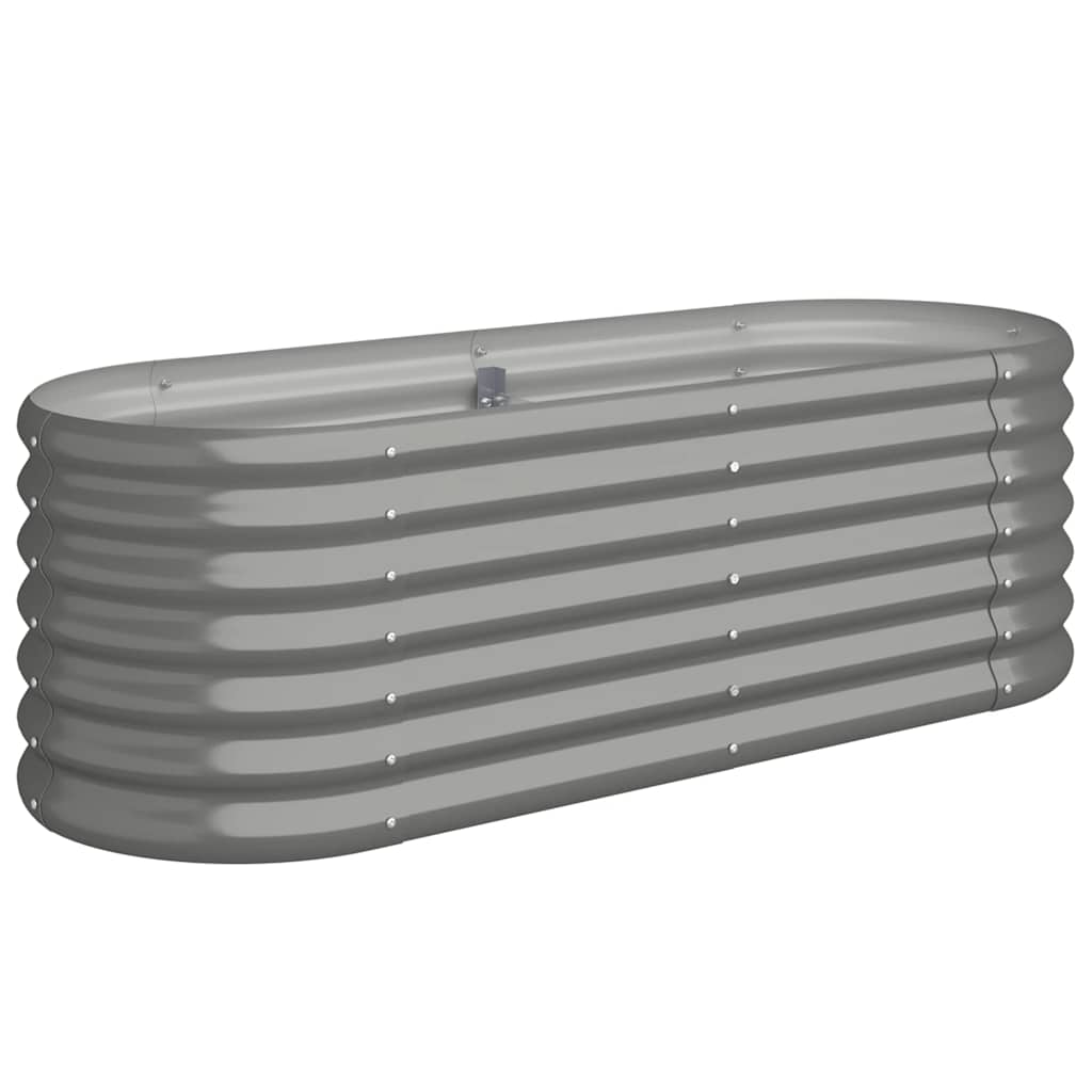Vidaxl plantenbak 114x40x36 cm gegalvaniseerd staal grijs