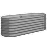 Vidaxl plantenbak 114x40x36 cm gegalvaniseerd staal grijs