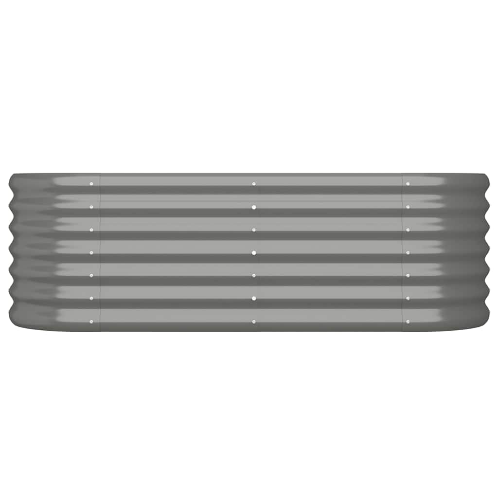 Vidaxl plantenbak 114x40x36 cm gegalvaniseerd staal grijs