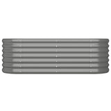 Vidaxl plantenbak 114x40x36 cm gegalvaniseerd staal grijs