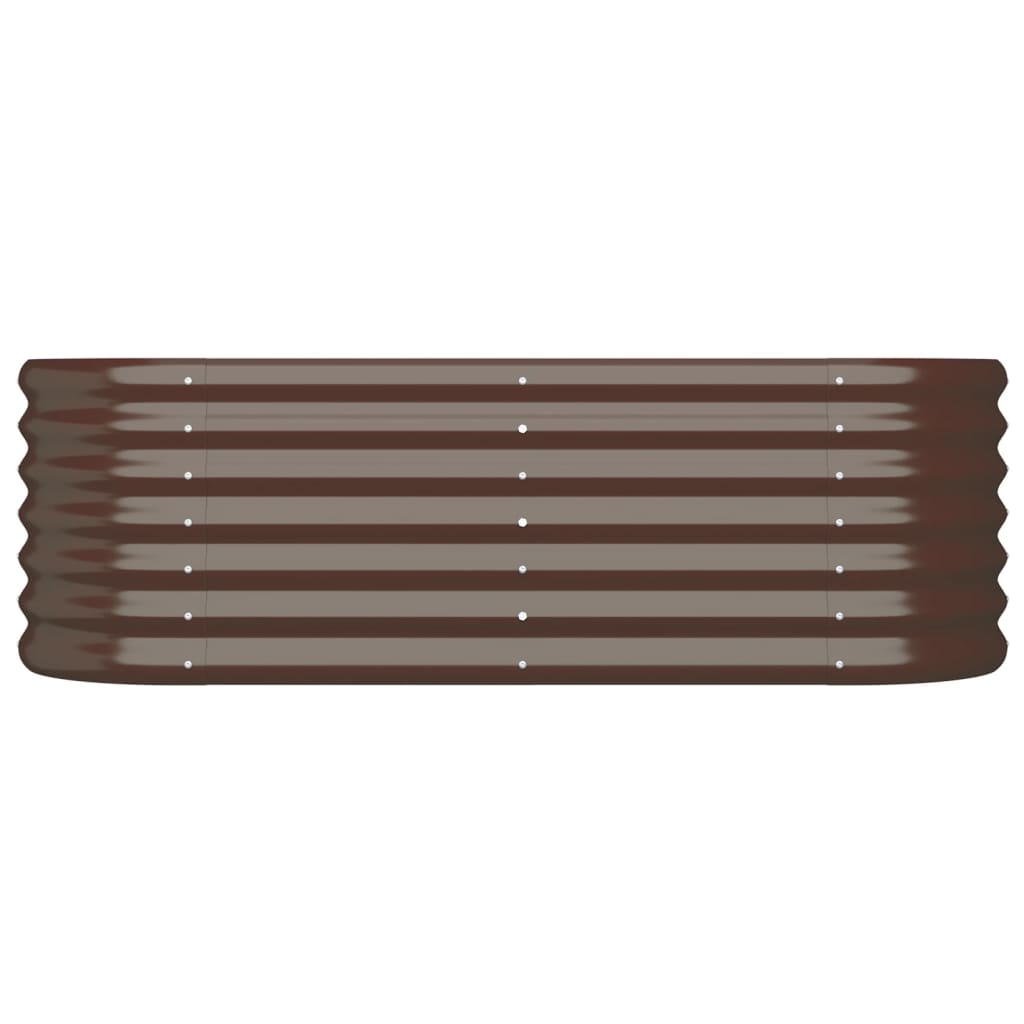 Vidaxl plantenbak 114x40x36 cm gegalvaniseerd staal bruin
