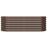 Vidaxl plantenbak 114x40x36 cm gegalvaniseerd staal bruin
