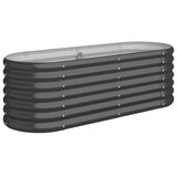 Vidaxl plantenbak 114x40x36 cm gegalvaniseerd staal antracietkleurig