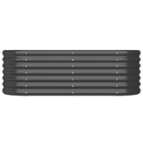 Vidaxl plantenbak 114x40x36 cm gegalvaniseerd staal antracietkleurig