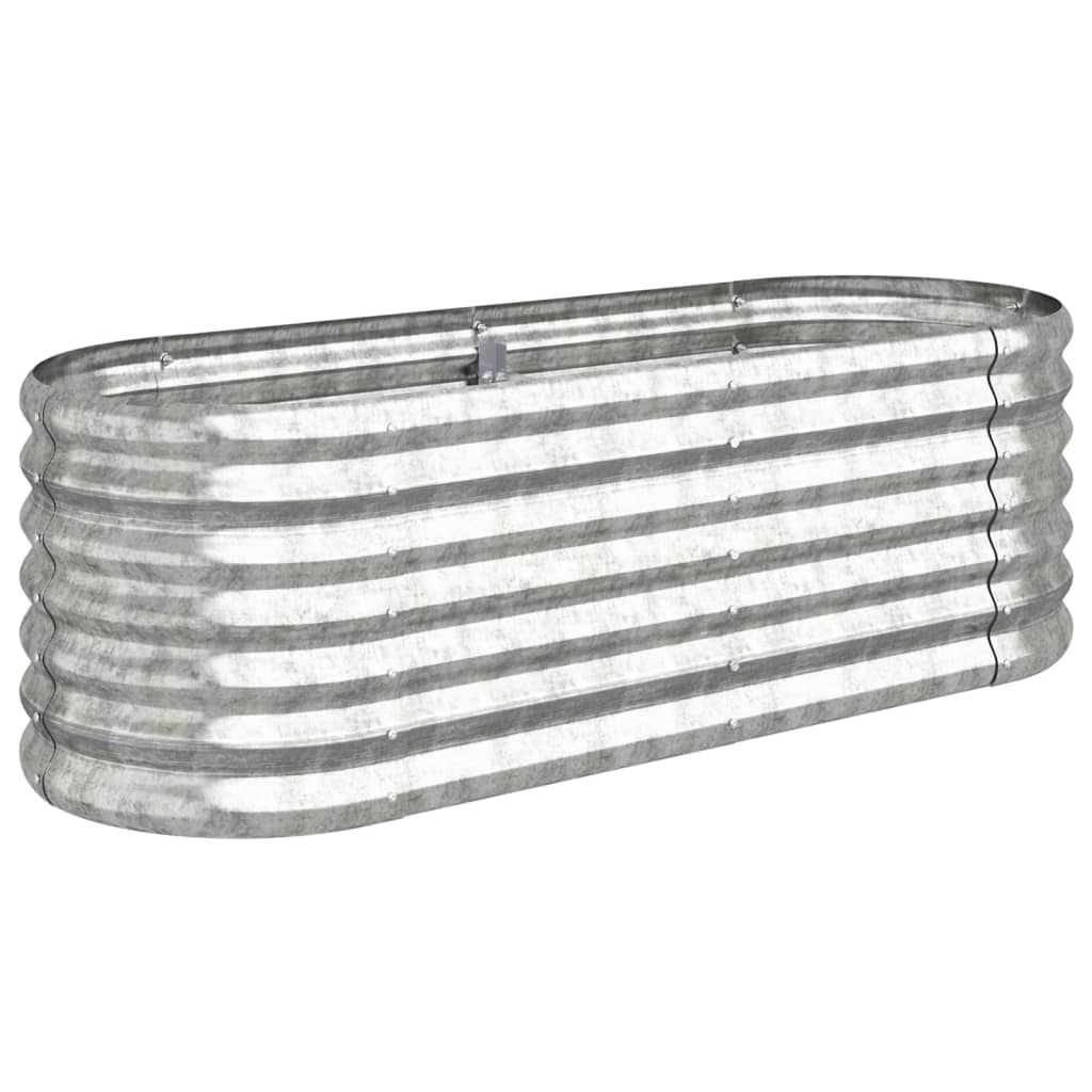 Vidaxl plantenbak 114x40x36 cm gegalvaniseerd staal zilverkleurig