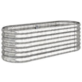 Vidaxl plantenbak 114x40x36 cm gegalvaniseerd staal zilverkleurig