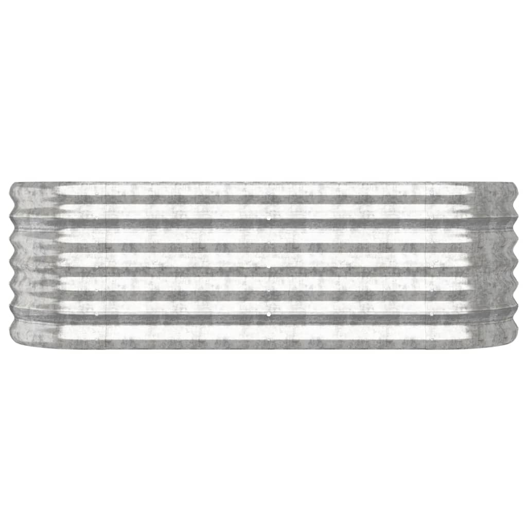 Vidaxl plantenbak 114x40x36 cm gegalvaniseerd staal zilverkleurig