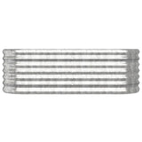Vidaxl plantenbak 114x40x36 cm gegalvaniseerd staal zilverkleurig