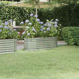 Vidaxl plantenbak 114x40x36 cm gegalvaniseerd staal zilverkleurig