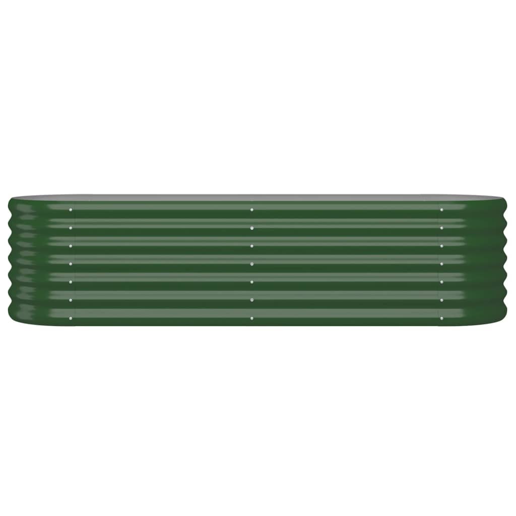 Vidaxl plantenbak 152x40x36 cm gegalvaniseerd staal groen