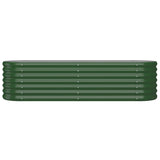 Vidaxl plantenbak 152x40x36 cm gegalvaniseerd staal groen