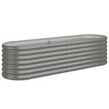 Vidaxl plantenbak 152x40x36 cm gegalvaniseerd staal grijs